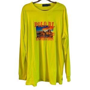 Polo Ralph Lauren Men's Expedition T-Shirt NWT Laser Yellow Long Sleeves LT